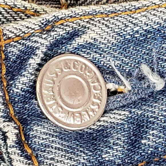 VTG 90's Levi's XX 501 Button Fly Jeans Woman's Size 31X30 Made in USA Flaw - Picture 5 of 12